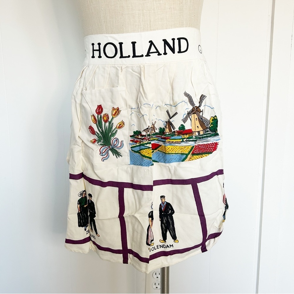 Vintage handmade aprons bundle Light blue floral & Holland print - Picture 3 of 9
